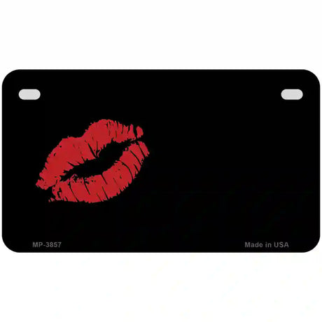 Red Lips Offset Metal Novelty License Plate 7" x 4" (MP)