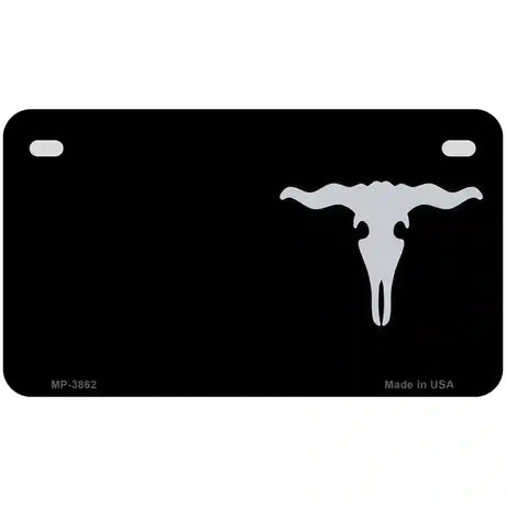 Cattle Skull Offset Metal Novelty License Plate 7" x 4" (MP)