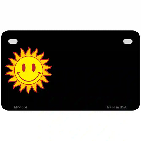 Sun Smiley Offset Metal Novelty License Plate 7" x 4" (MP)