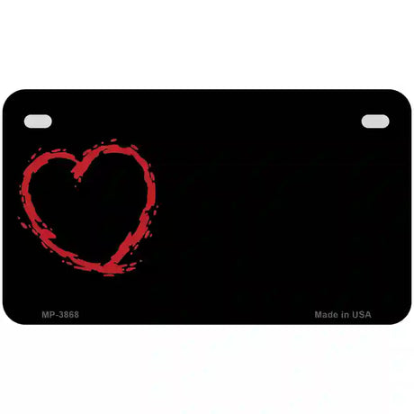 Heart Offset Metal Novelty License Plate 7" x 4" (MP)