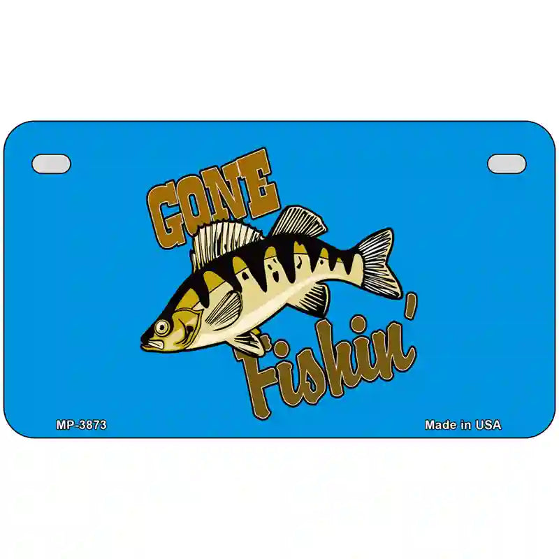 Gone Fishin Metal Novelty License Plate 7" x 4" (MP)