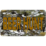 Beer Hunt Metal Novelty License Plate 7" x 4" (MP)