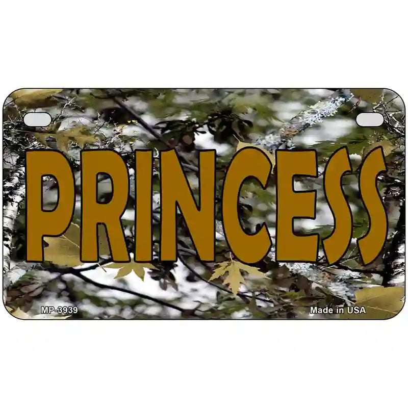 Princess Camouflage Metal Novelty License Plate 7" x 4" (MP)