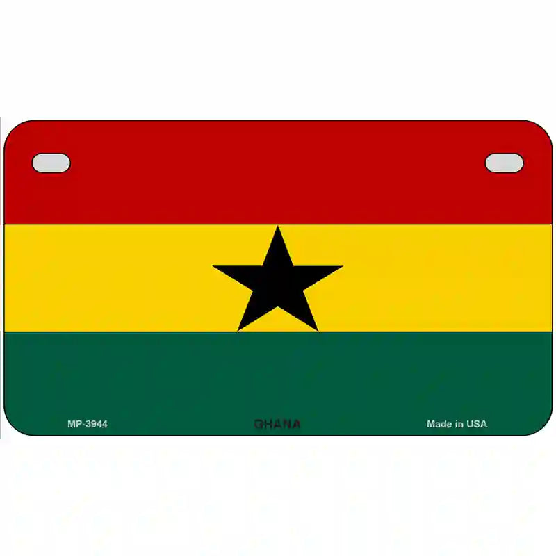 Ghana Flag Metal Novelty License Plate 7" x 4" (MP)