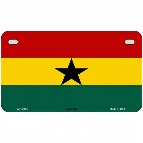 Ghana Flag Metal Novelty License Plate 7" x 4" (MP)