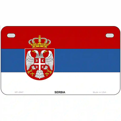 Serbia Eagle Flag Metal Novelty License Plate 7" x 4" (MP)