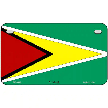 Guyana Flag Metal Novelty License Plate 7" x 4" (MP)