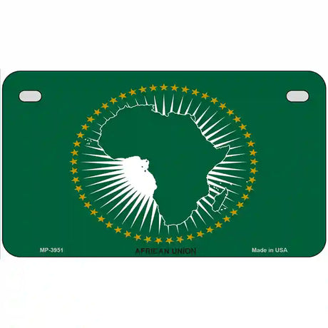 African Union Flag Metal Novelty License Plate 7" x 4" (MP)