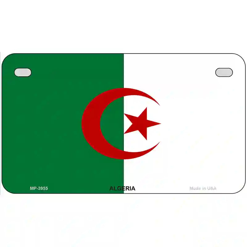 Algeria Flag Metal Novelty License Plate 7" x 4" (MP)