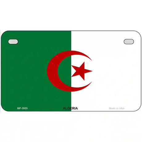 Algeria Flag Metal Novelty License Plate 7" x 4" (MP)