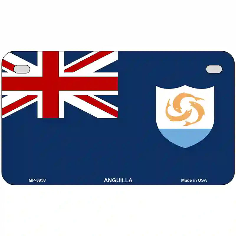 Anguilla Flag Metal Novelty License Plate 7" x 4" (MP)