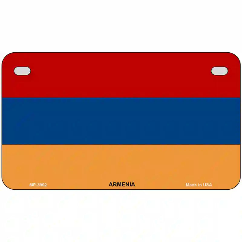 Armenia Flag Metal Novelty License Plate 7" x 4" (MP)