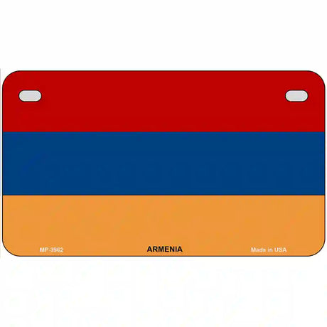 Armenia Flag Metal Novelty License Plate 7" x 4" (MP)