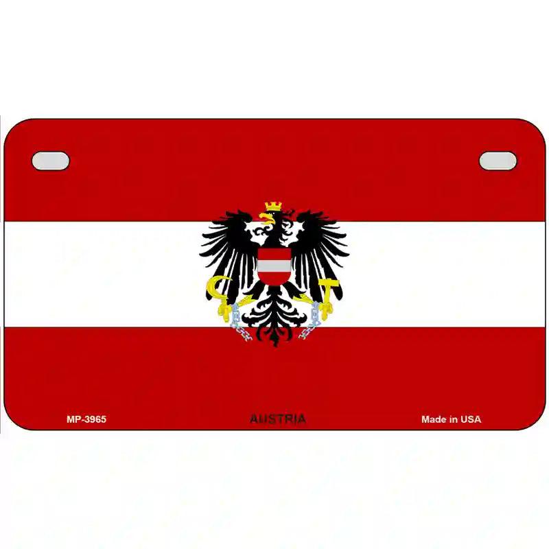Austria Flag Metal Novelty License Plate 7" x 4" (MP)