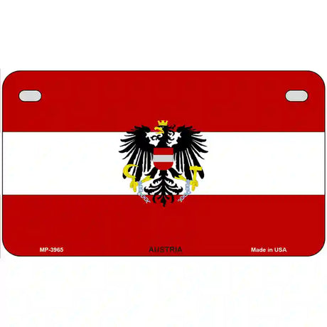 Austria Flag Metal Novelty License Plate 7" x 4" (MP)