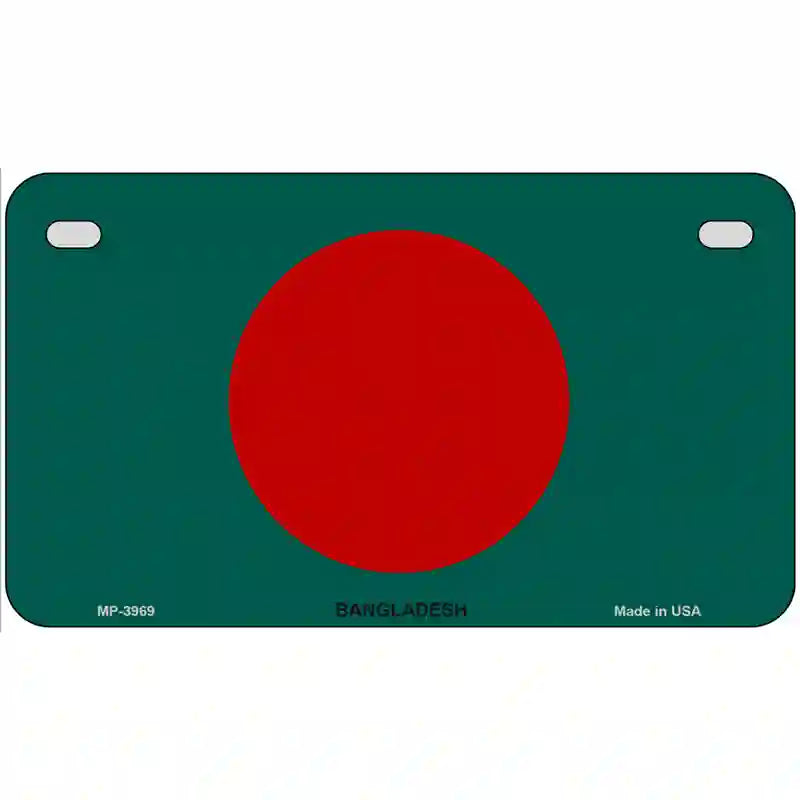 Bangladesh Flag Metal Novelty License Plate 7" x 4" (MP)