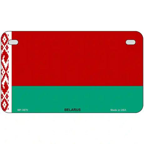 Belarus Flag Metal Novelty License Plate 7" x 4" (MP)