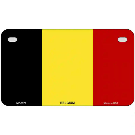 Belgium Flag Metal Novelty License Plate 7" x 4" (MP)