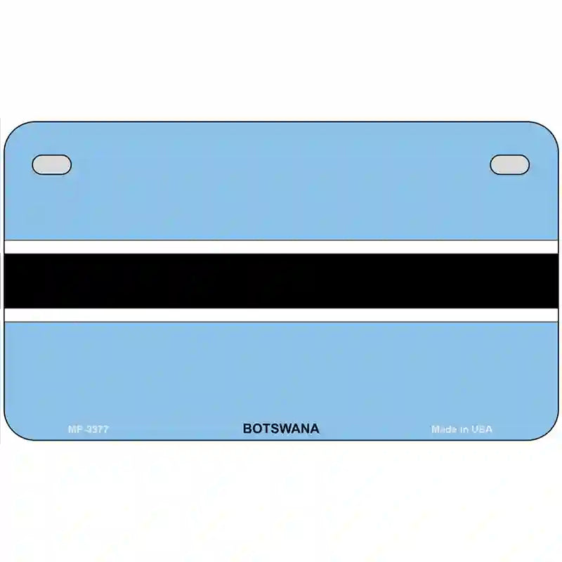 Botswana Flag Metal Novelty License Plate 7" x 4" (MP)