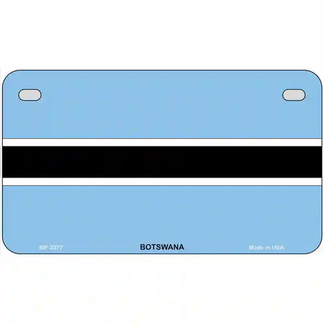 Botswana Flag Metal Novelty License Plate 7" x 4" (MP)