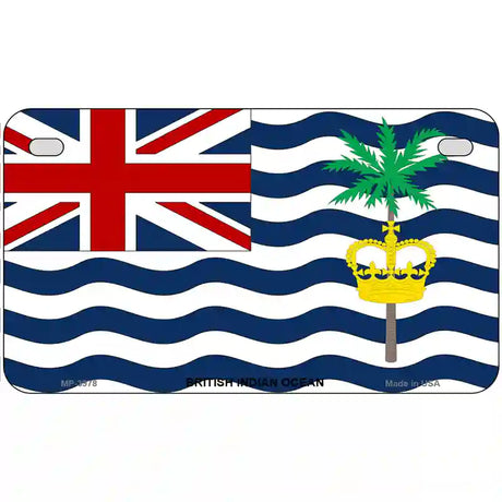 British Indian Ocean Flag Metal Novelty License Plate 7" x 4" (MP)