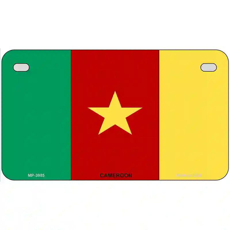 Cameroon Flag Metal Novelty License Plate 7" x 4" (MP)