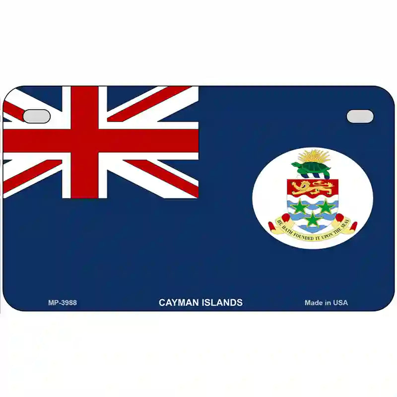 Cayman Islands Flag Metal Novelty License Plate 7" x 4" (MP)