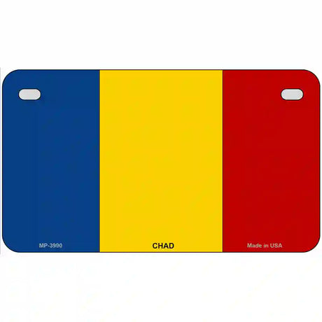 Chad Flag Metal Novelty License Plate 7" x 4" (MP)