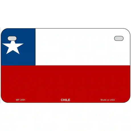 Chile Flag Metal Novelty License Plate 7" x 4" (MP)