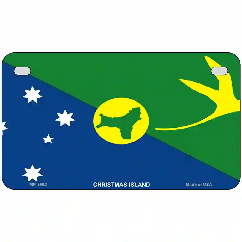 Christmas Island Flag Metal Novelty License Plate 7" x 4" (MP)