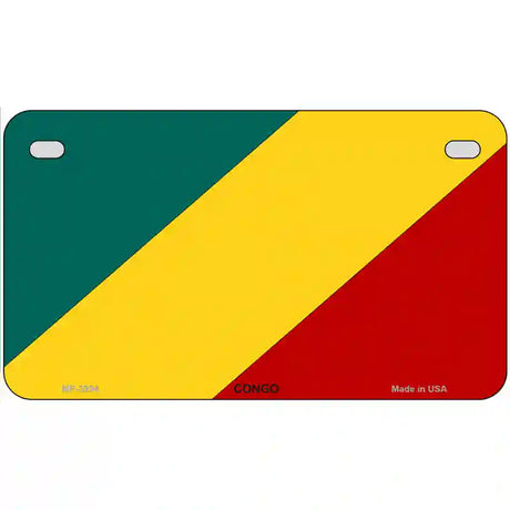 Congo Flag Metal Novelty License Plate 7" x 4" (MP)