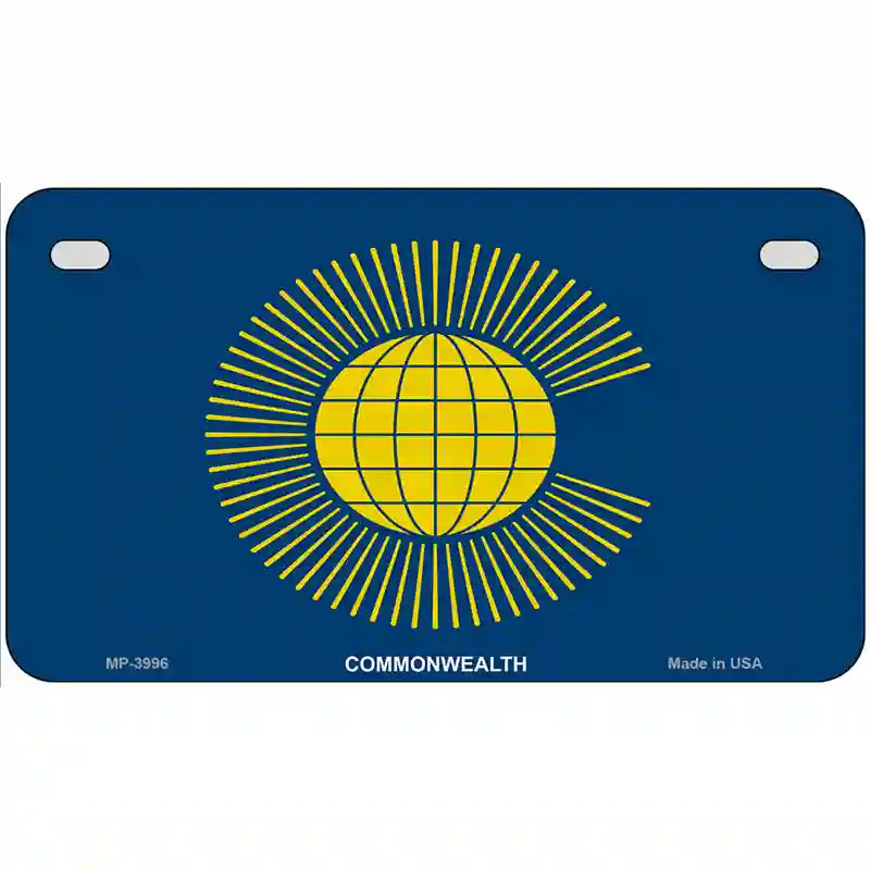 Commonwealth Flag Metal Novelty License Plate 7" x 4" (MP)