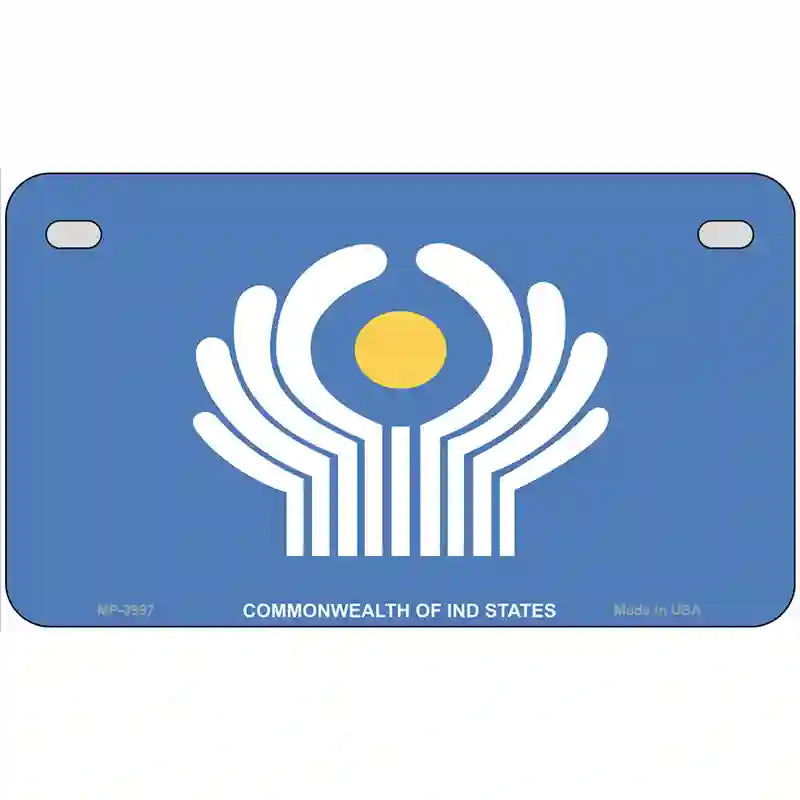 Commonwealth Of Ind States Flag Metal Novelty License Plate 7" x 4" (MP)