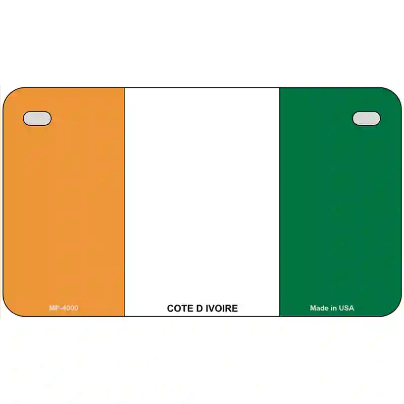 Cote D Ivoire Flag Metal Novelty License Plate 7" x 4" (MP)