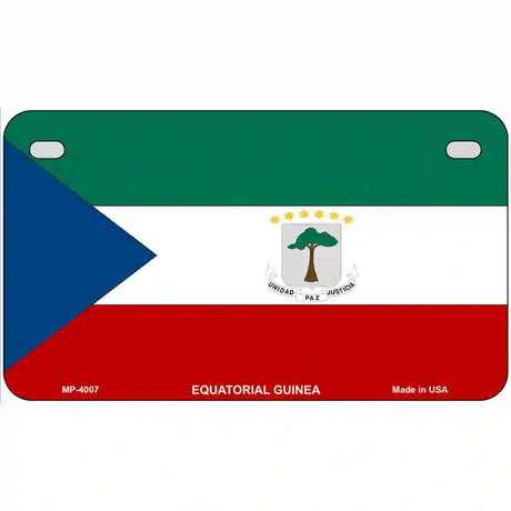 Equatorial Guinea Flag Metal Novelty License Plate 7" x 4" (MP)