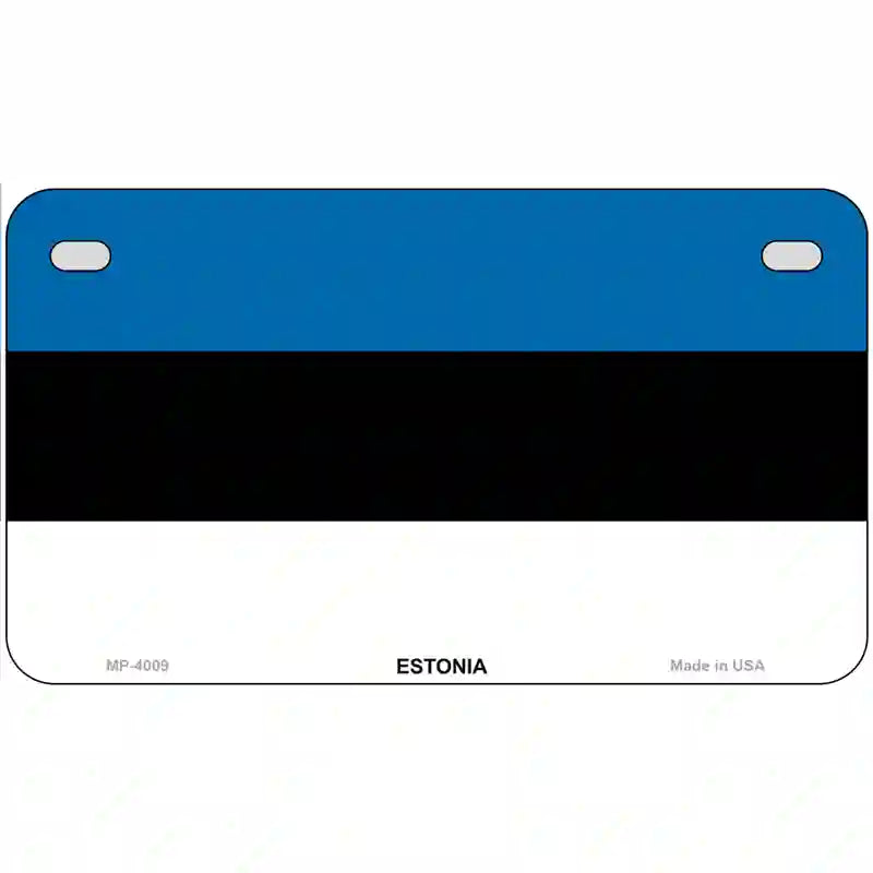 Estonia Flag Metal Novelty License Plate 7" x 4" (MP)