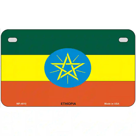 Ethiopia Flag Metal Novelty License Plate 7" x 4" (MP)