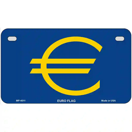 Euro Flag Metal Novelty License Plate 7" x 4" (MP)