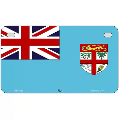 Fiji Flag Metal Novelty License Plate 7" x 4" (MP)