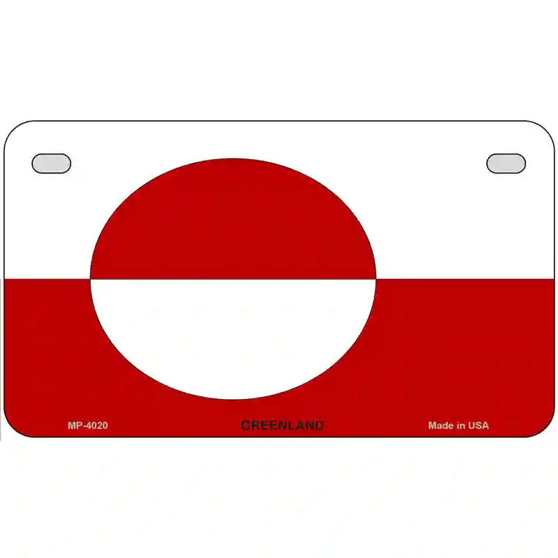 Greenland Flag Metal Novelty License Plate 7" x 4" (MP)