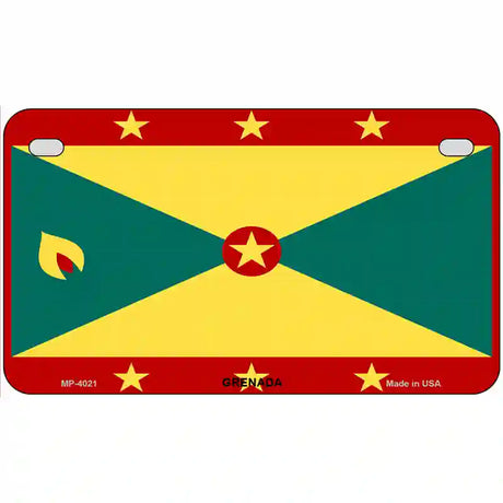 Grenada Flag Metal Novelty License Plate 7" x 4" (MP)