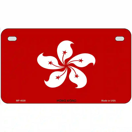 Hong Kong Flag Metal Novelty License Plate 7" x 4" (MP)