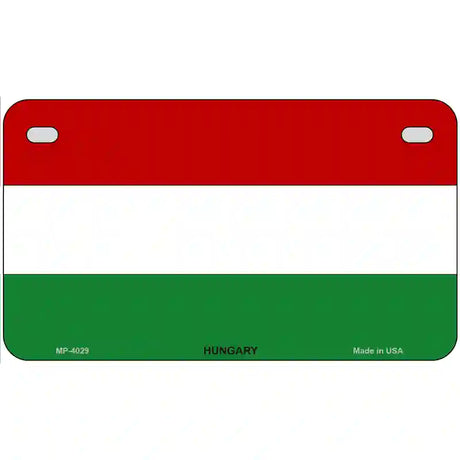 Hungary Flag Metal Novelty License Plate 7" x 4" (MP)