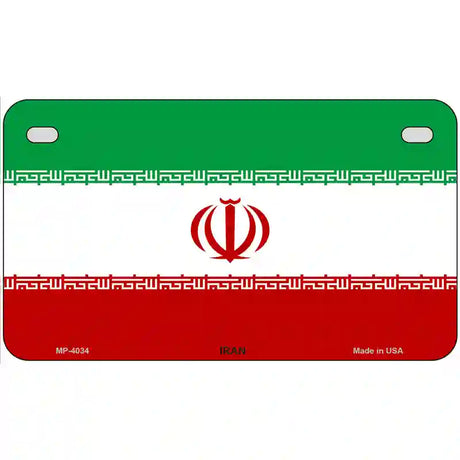 Iran Flag Metal Novelty License Plate 7" x 4" (MP)