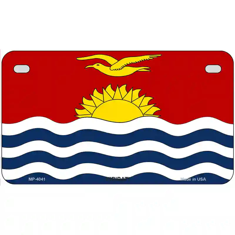 Kiribati Flag Metal Novelty License Plate 7" x 4" (MP)