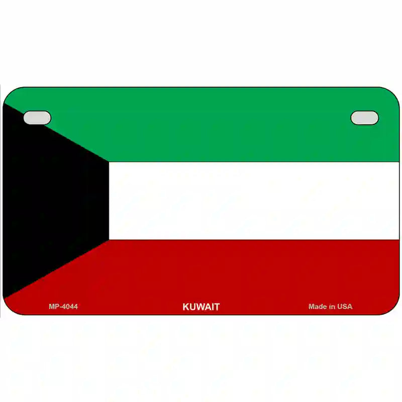 Kuwait Flag Metal Novelty License Plate 7" x 4" (MP)