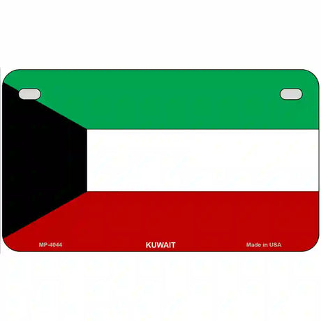 Kuwait Flag Metal Novelty License Plate 7" x 4" (MP)