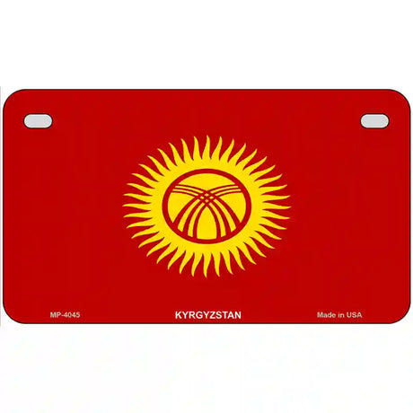 Kyrgyzsyan Flag Metal Novelty License Plate 7" x 4" (MP)