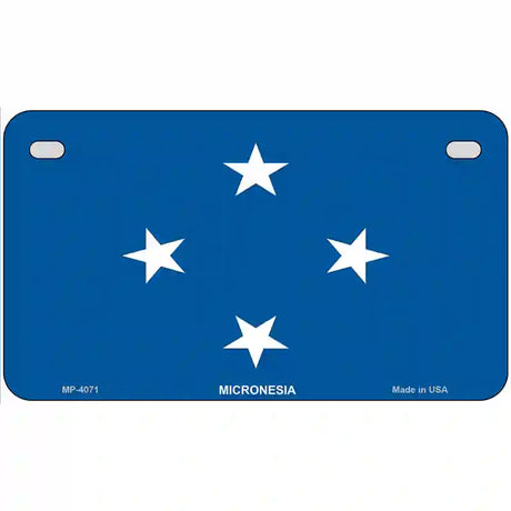 Micronesia Flag Metal Novelty License Plate 7" x 4" (MP)