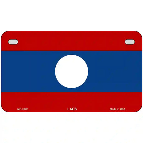 Laos Flag Metal Novelty License Plate 7" x 4" (MP)